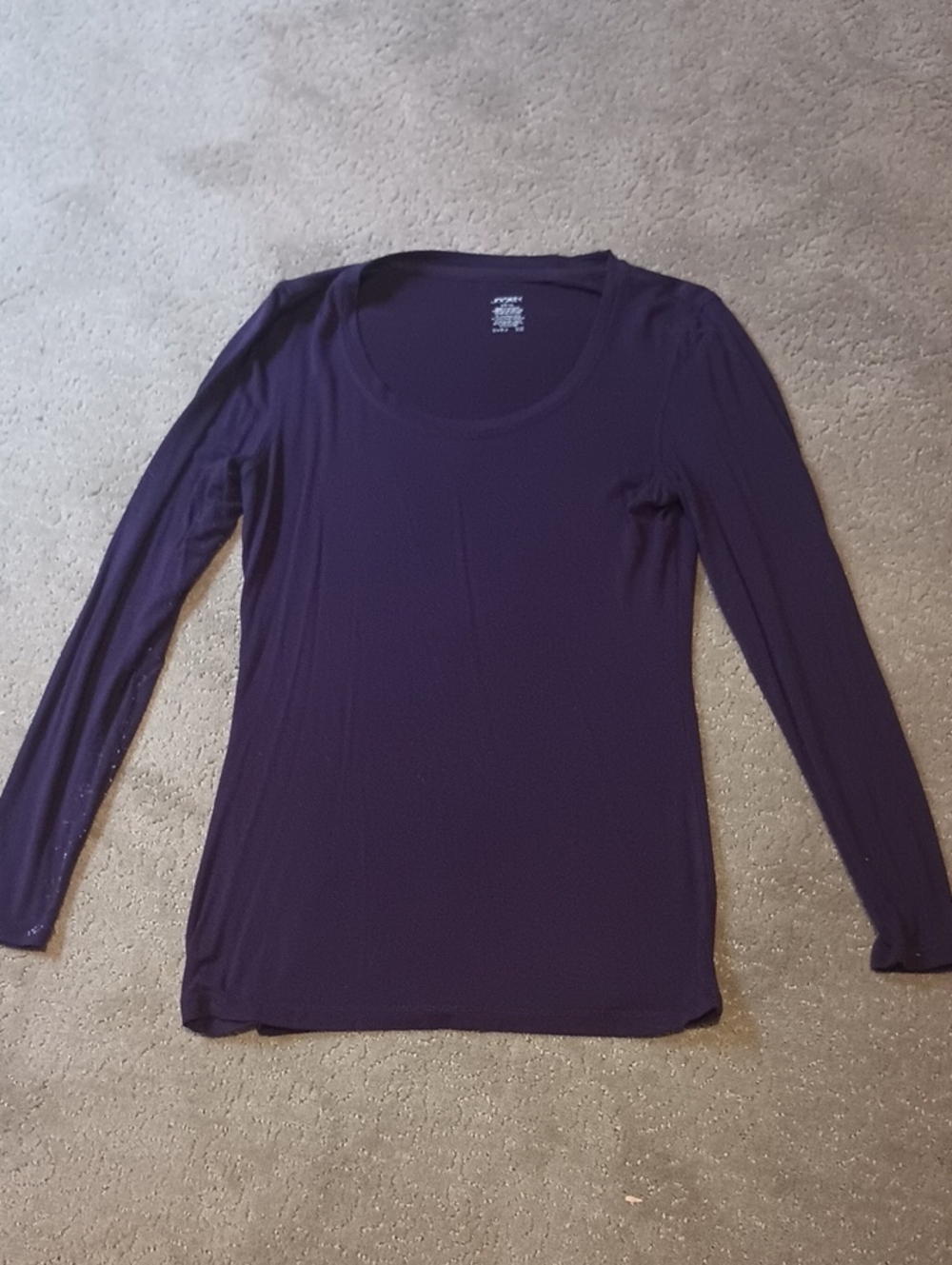 Jockey Women's Long Sleeve Scoop Neck Top - Deep Purple